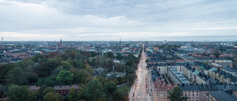 Brand aerial sthlm city horizon